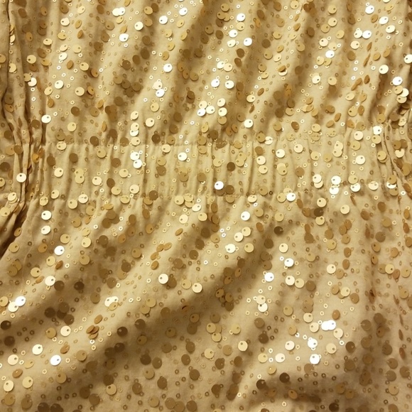 Cream and Gold Sequin Top - Picture 5 of 5